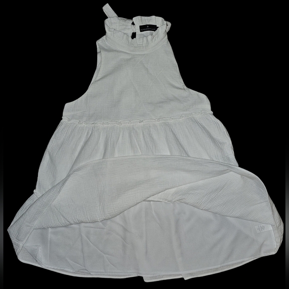 Tuckernuck Pomander Place Morgan White Ruffle Tiered Dress Cotton Lined Sz XL - Picture 8 of 15
